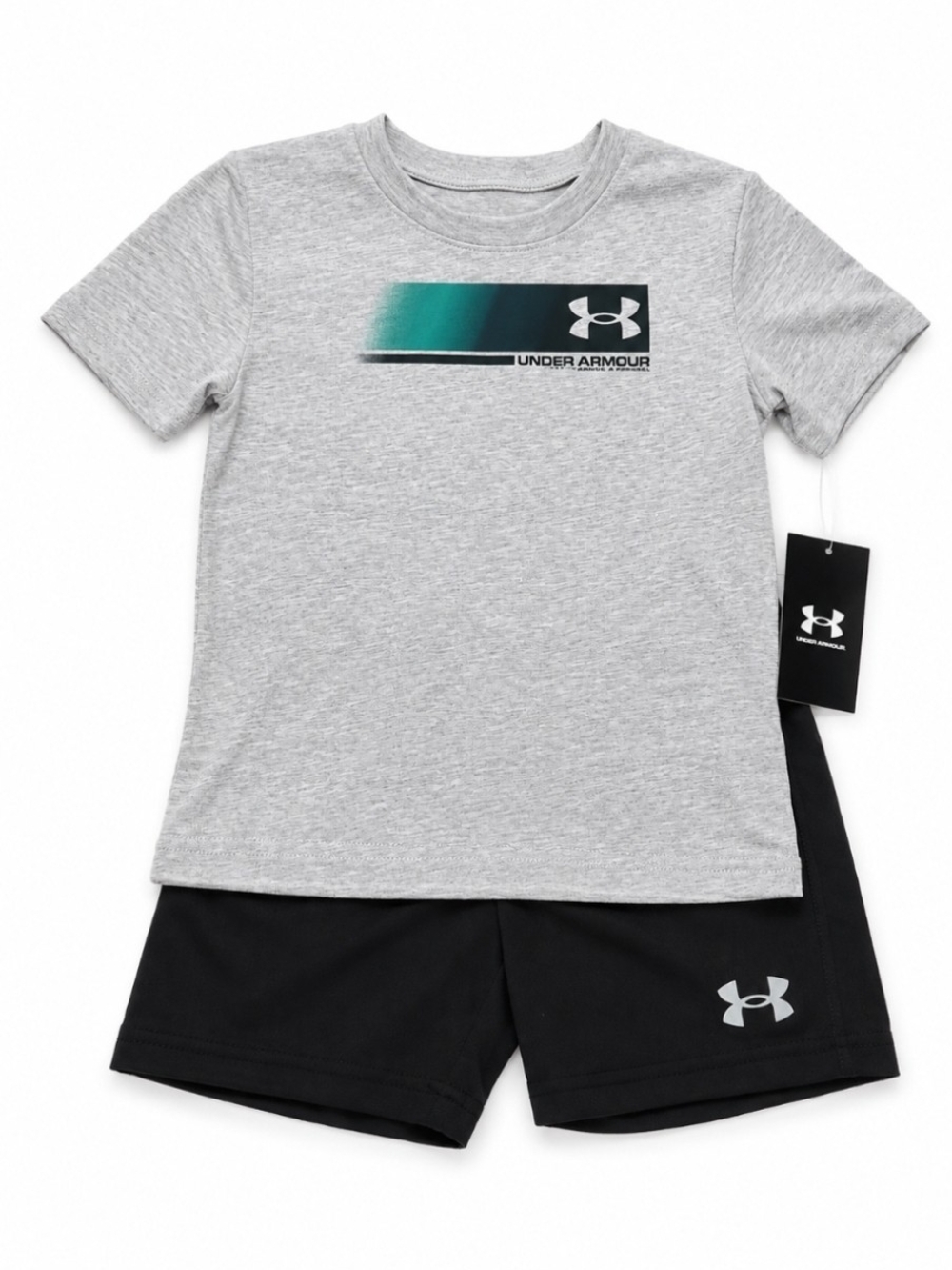 Under Armour Boys' 2-Piece Gray T-Shirt & Black Shorts Set